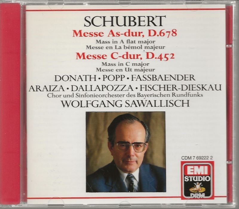 Schubert Messe As-dur D.678, Messe C-dur D.452 Wolfgang Sawallisch, Fischer-Dieskau拍卖