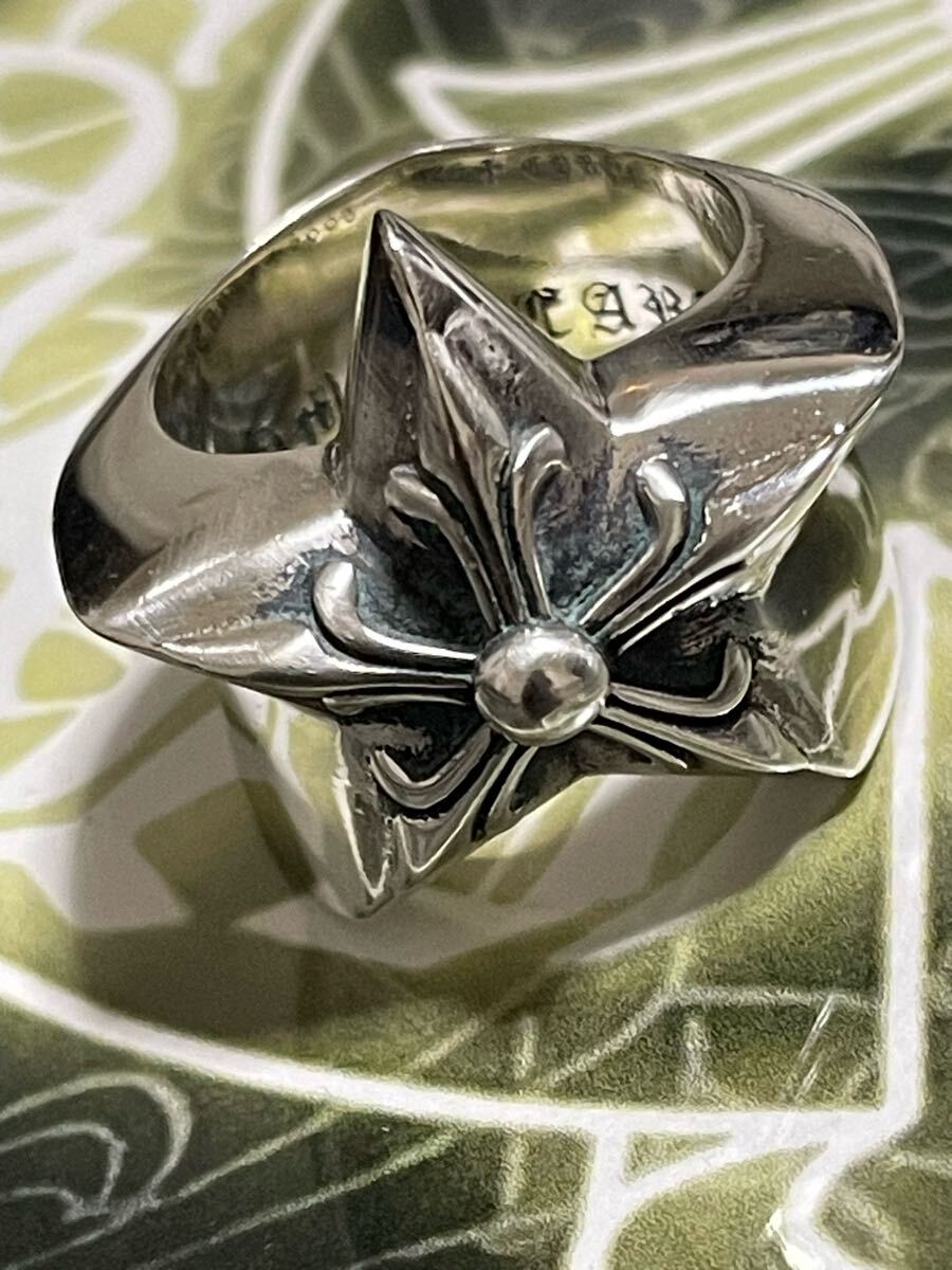 クロムハーツ◆Chrome hearts◆ラージスター リング◆18号◆シルバー925◆指輪拍卖