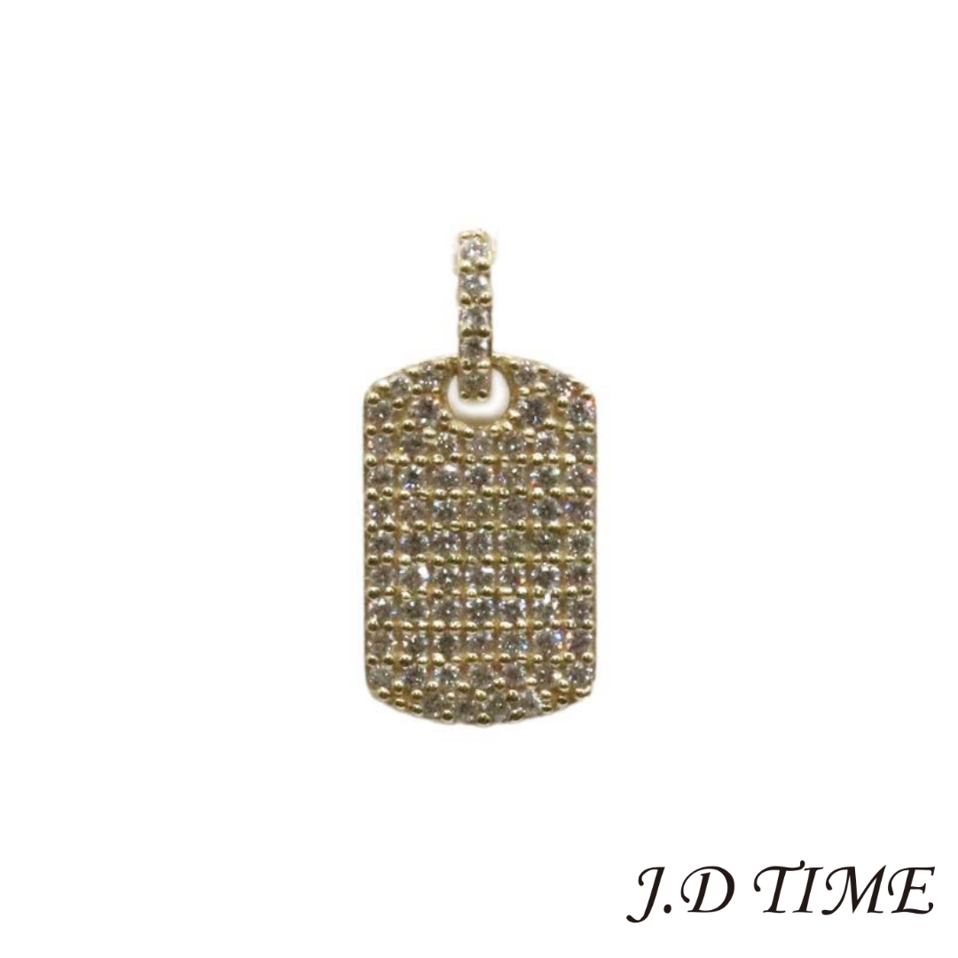 K18YG プレートダイヤモンド ペンダントトップ Mサイズ D0.32ct ユニセックス【新品】(JD-UNI-153184)拍卖