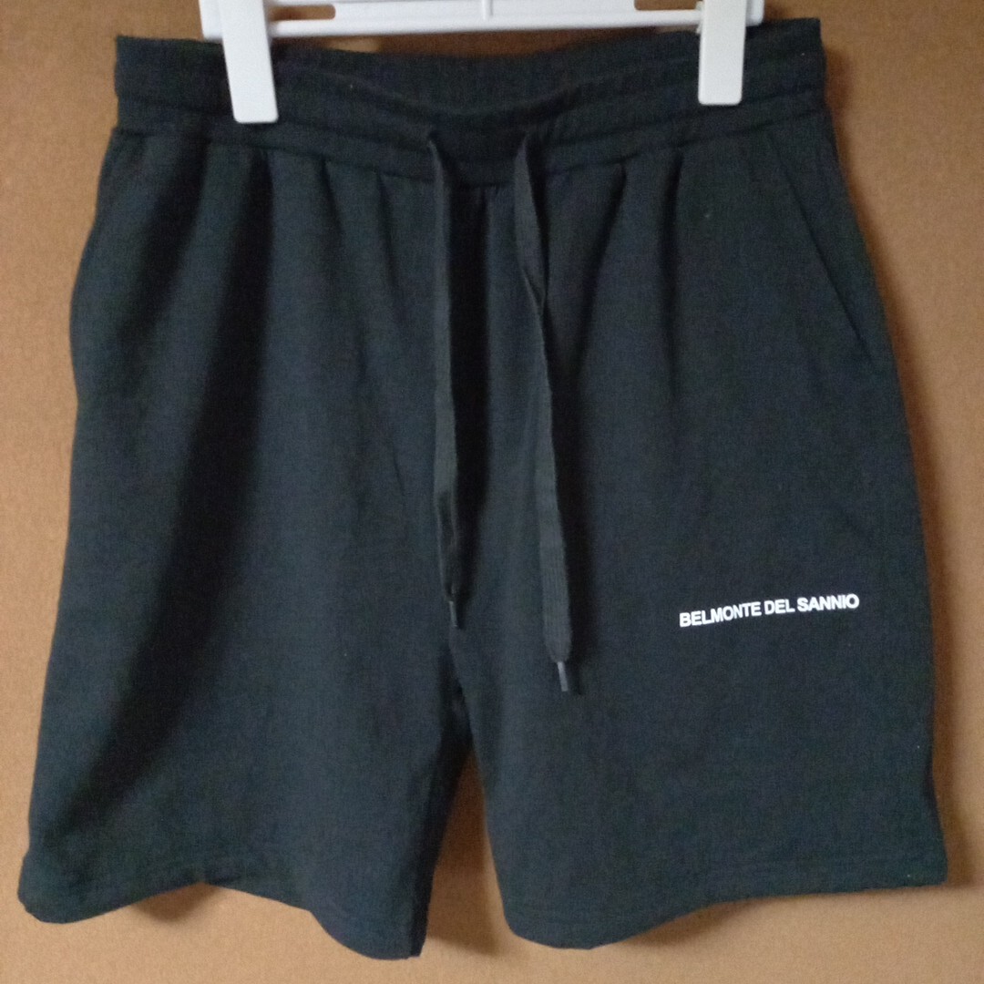 GLOWS BLUE メンズ スウェット地 ハーフパンツ サイズL ブラック BELMONTE DEL SANNIO拍卖