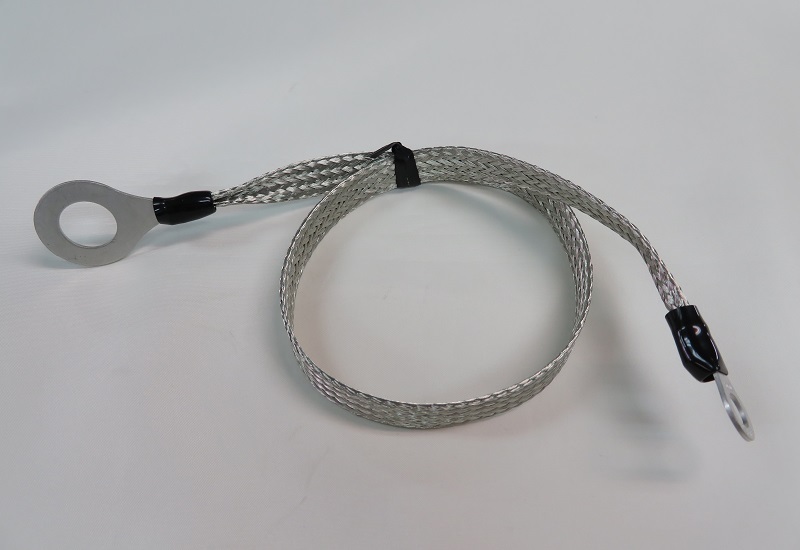 平編みアース線 16mm(R8-16)-8mm(R8-8)端子付き  50cm拍卖