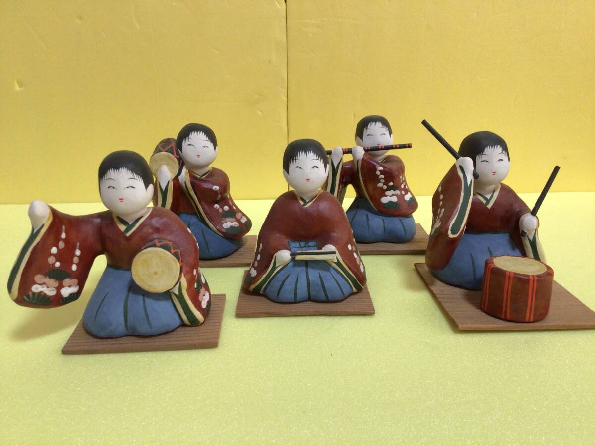 三春張子 小沢民芸品 五人囃子 土産品 デコ屋敷 伝統工芸品 福島県 拍卖