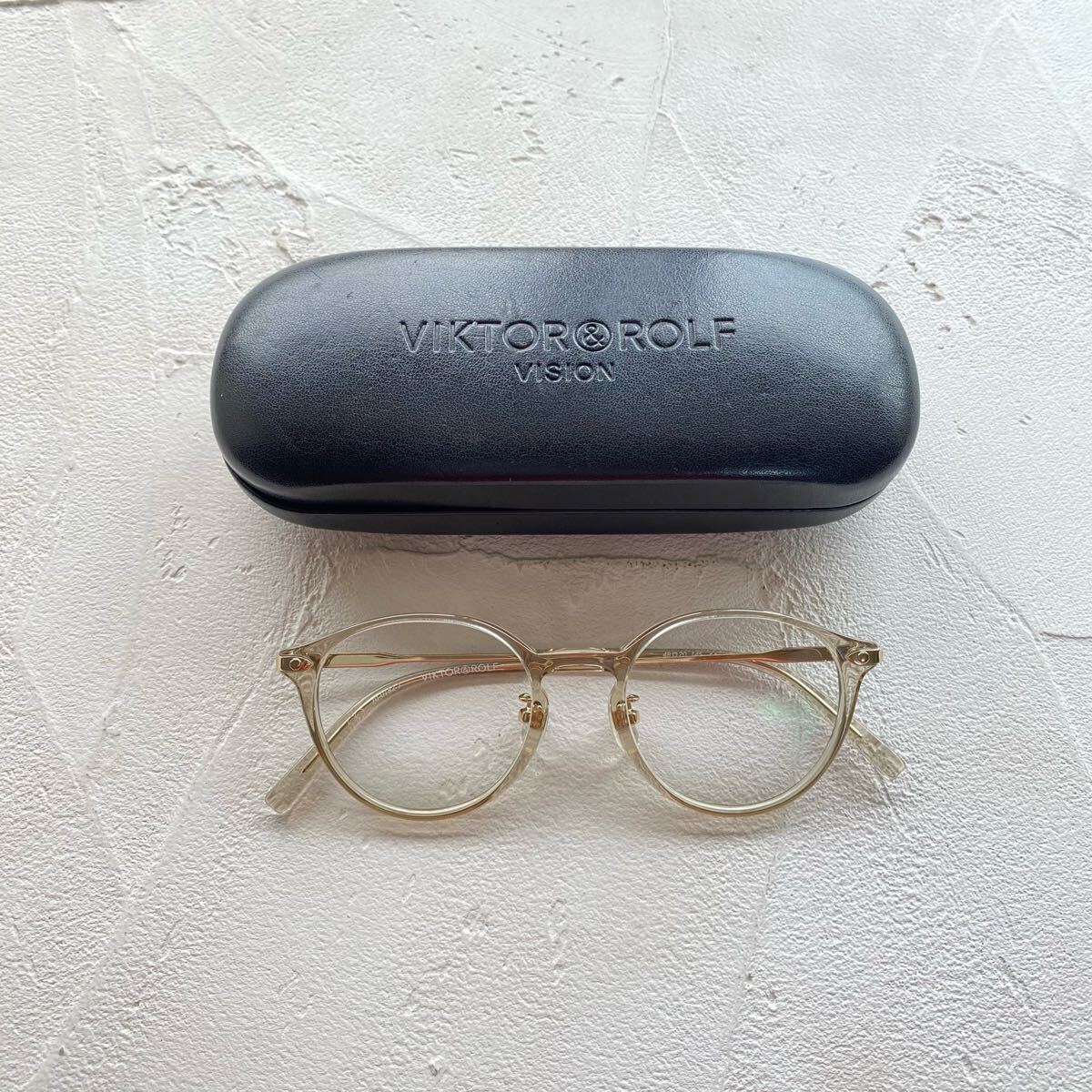 【VIKTOR&ROLF ヴィクター&ロルフ メガネ サングラス 美品 眼鏡 純正ケース付き クリアー 透明 70-0182-7】拍卖