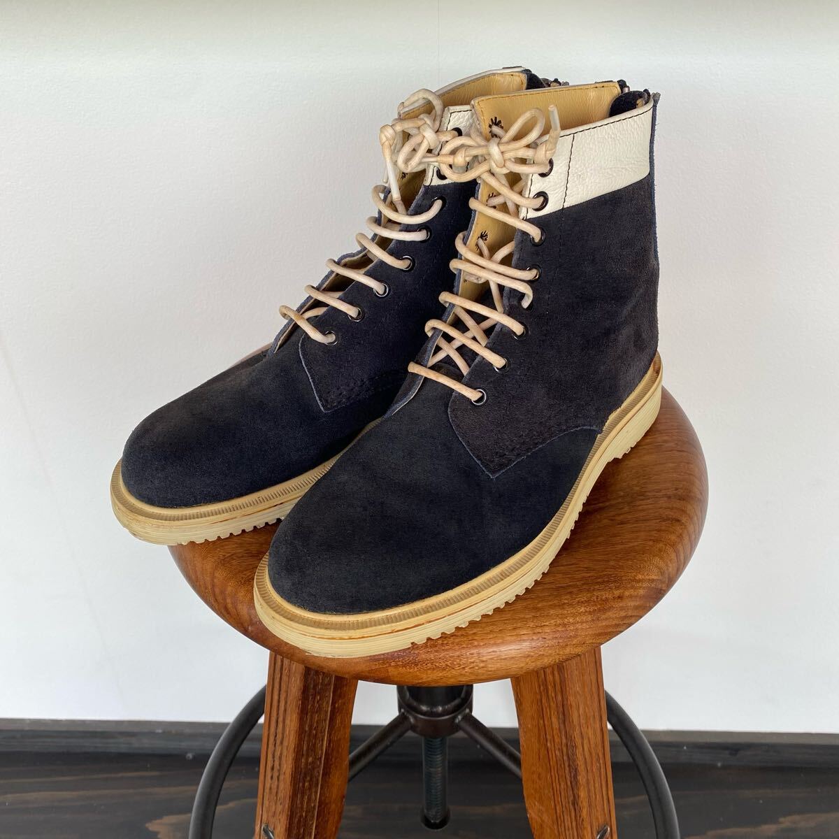 【希少 アンダーカバー UNDERCOVER 1996AW WIRE期 バッグジップ スウェード ブーツ レザー スエード メンズS 25.5cm前後 JUN TAKAHASHI】拍卖