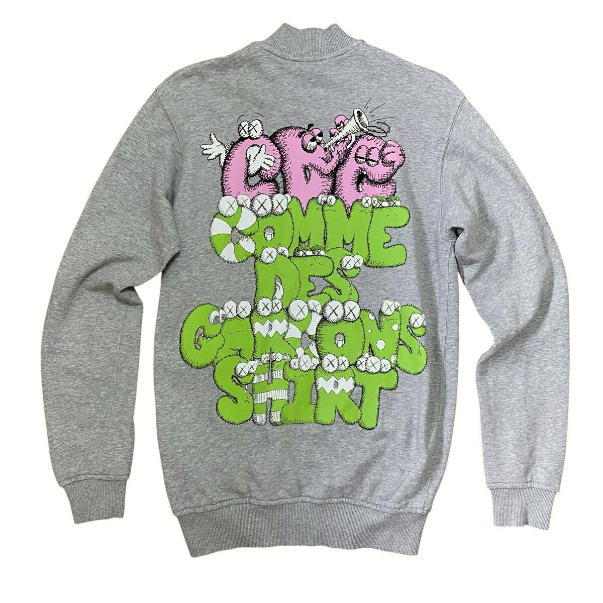 【COMME des GARCONS SHIRT × KAWS 2021AW コムデギャルソンシャツ カウズ スウェット ジップアップ ブルゾン ジャケット トレーナー M】拍卖