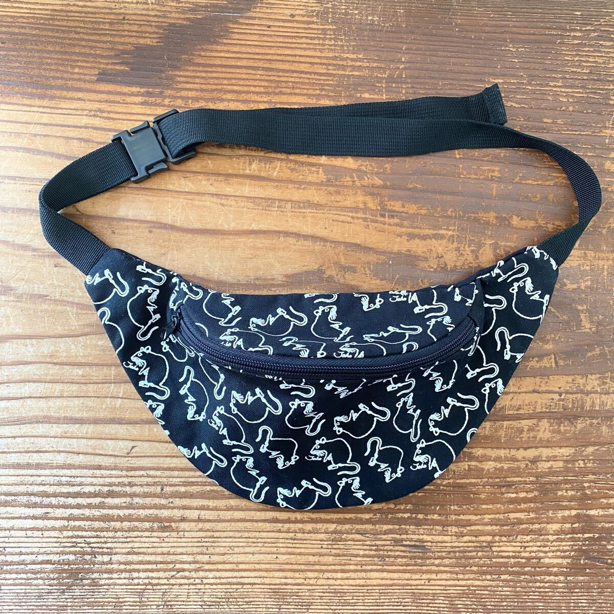 【John UNDERCOVER ジョン アンダーカバー 初期 RAT ラット ネズミ ねずみ ウエストバッグ ウエストポーチ JUN TAKAHASHI ブラック 黒】拍卖