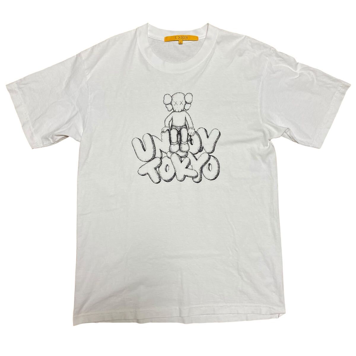 【UNION TOKYO KAWS ユニオン 東京 カウズ コラボ 限定 Tシャツ メンズⅡ Mサイズ ロサンゼルス セレクトショップ ホワイト 白】拍卖