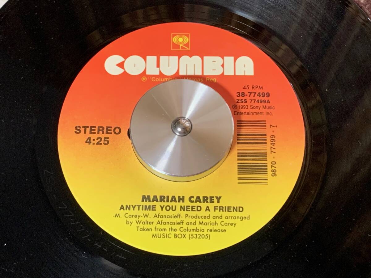 MARIAH CAREY ♪ANYTIME YOU NEED A FRIEND / MUSIC BOX 7インチ 45拍卖