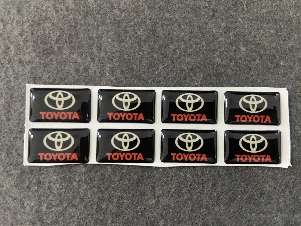 トヨタ ミニステッカー エポキシ樹脂コーティング 8枚セット ブラック 車用 両面テープ 装飾 1番拍卖