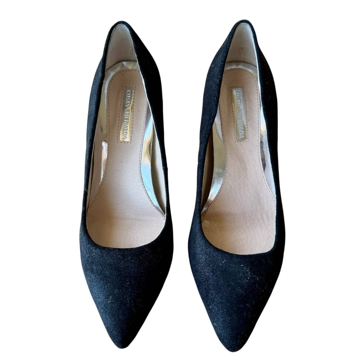 COSTA SMERALDA コスタスメラルダ 未使用 36 23cm ブラック ハイヒール パンプス レディース拍卖