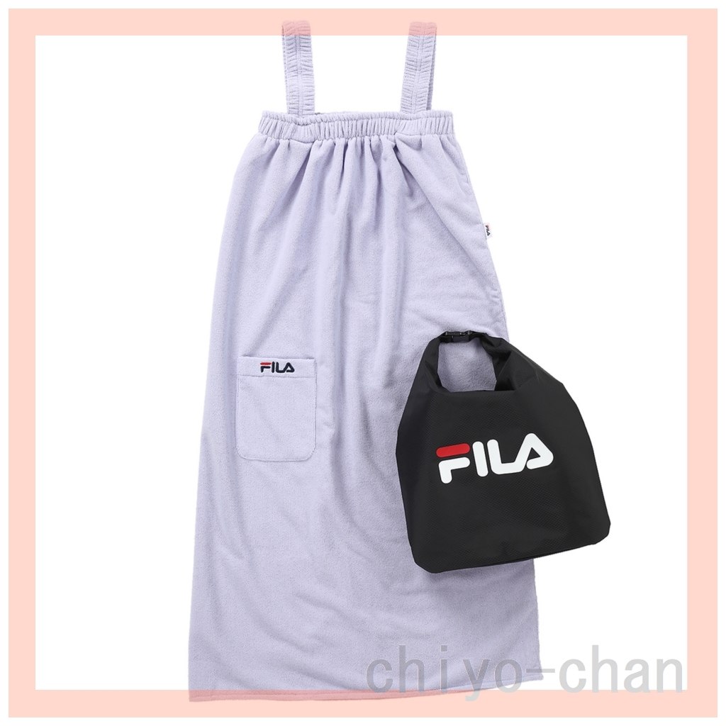 フィラ はっ水 ショートドラムバッグ& くつろぎタオルワンピース ブルー 28-791951002拍卖