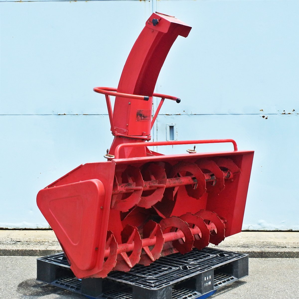 【富山】熊谷農機 トラクターラッセル 除雪幅約1400㎜ スノーラッセル トラクター アタッチメント シューター パーツ 除雪 倉庫内保管 中古拍卖