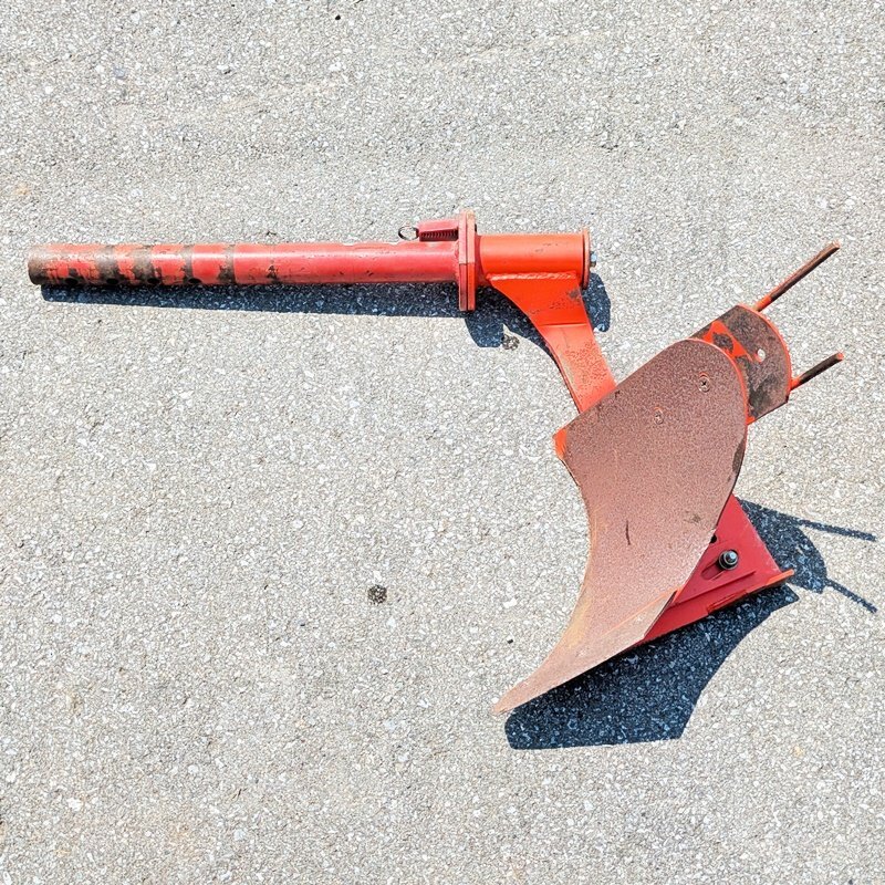 【栃木】トラクター用 サイドスキ クボタカラー 片培土器 鍬 鋤 あぜ際 処理 畦際 畔際処理 畦 ロータリ 部品 パーツ 予備 倉庫内保管 中古拍卖