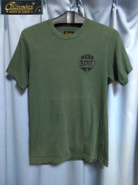 ケルト&コブラSPITBIRD緑TシャツSバックプリント色褪せあり拍卖
