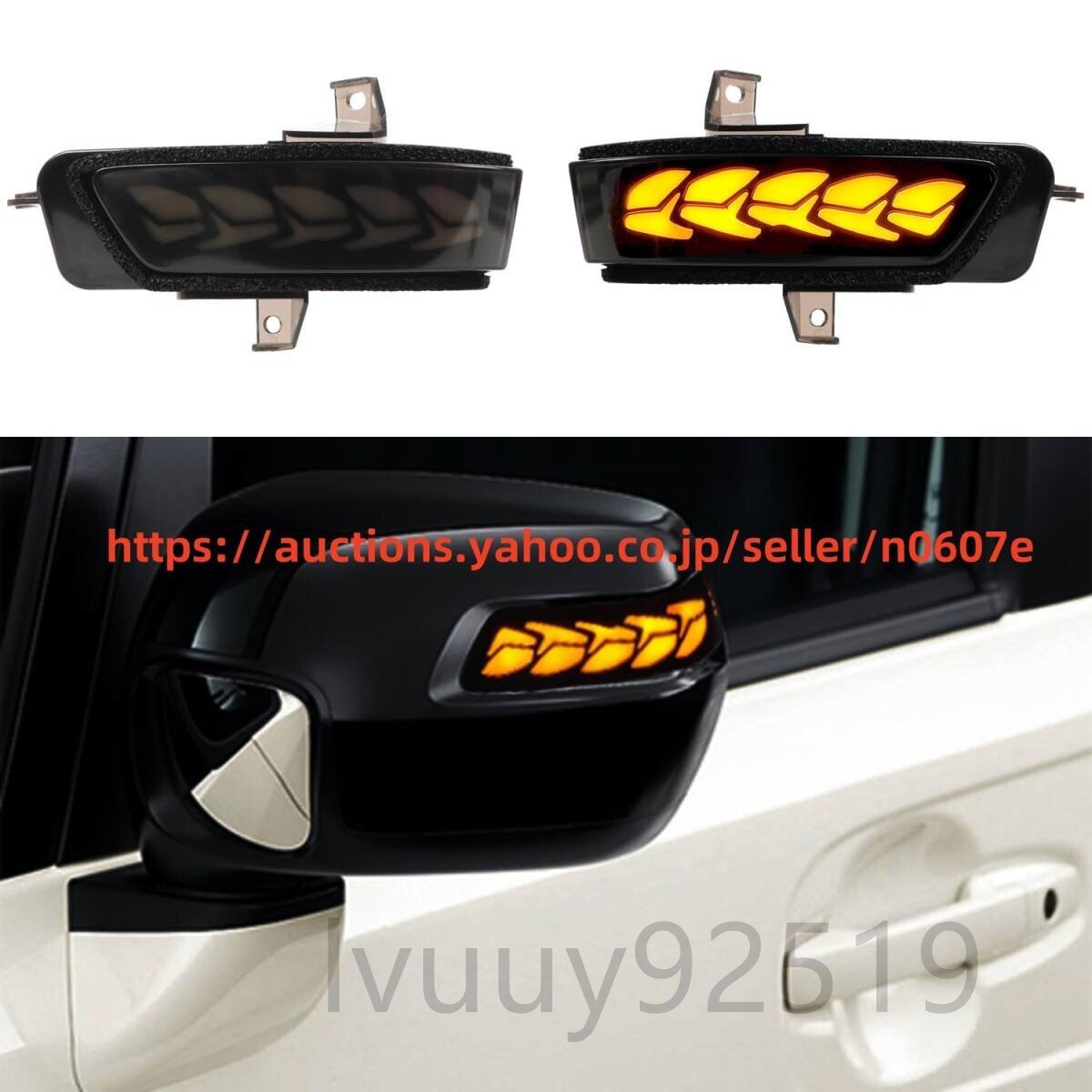 ホンダ エヌ ボックス N-BOXN-BOX +N-BOX スラッシュ JF1 JF2 2012~2017に適合ドアサイドミラー LED Eマーク取得品 左右セット拍卖