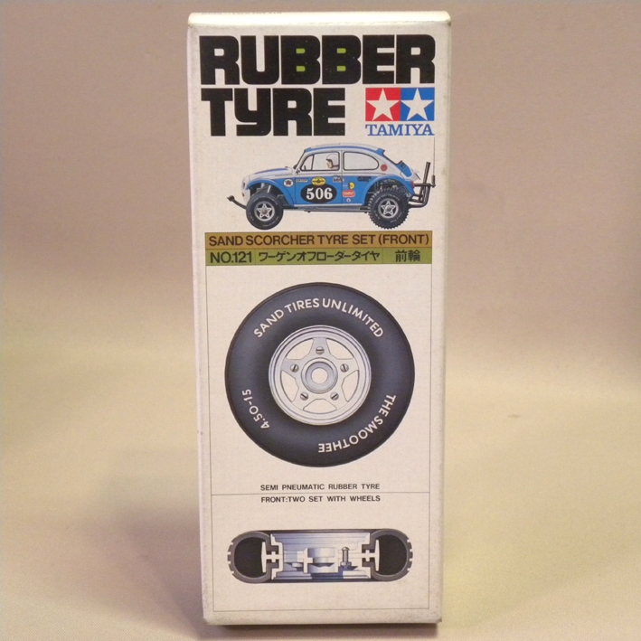 【未使用 新品】1980年代 当時物 小鹿 タミヤ RC スペアパーツ No.121 ワーゲンオフローダー タイヤ 前輪 (ビンテージ ラジコン Tamiya 拍卖