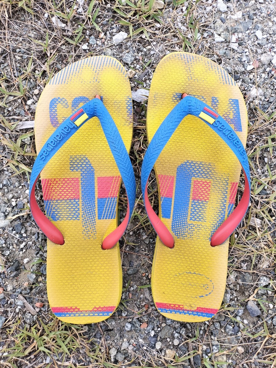ブラジル購入【havaianas】Flip Flops Flag Sandals COLUMBIA No.10 J.Rodriguez《ハワイアナス#ビーチサンダル》ハメス・ロドリゲス拍卖