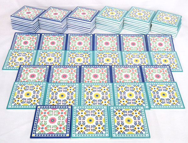 送料300円(税込)■bv427■(250418)インテリア用タイル 春夏柄(EES17-911) 2種 72枚【シンオク】拍卖