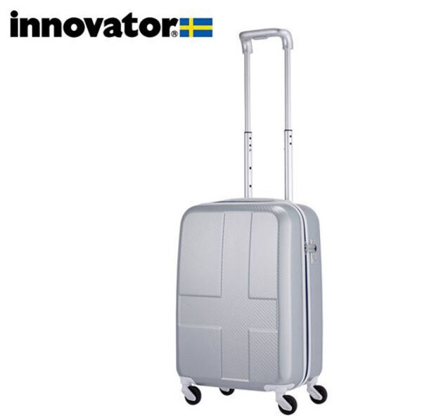 送料300円(税込)■pu386■イノベーター スーツケース 鍵付 シルバーカーボン 約38L(INV-48) 18700円相当【シンオク】拍卖