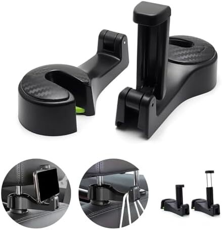 ヘッドレスト用 マルチフック スマホホルダー 2in1タイプ 2個入り拍卖