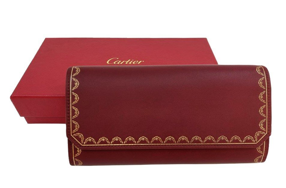 未使用品!Cartier【カルティエ】L3001753 ガーランド ドゥ カルティエ インターナショナル ウォレット 長財布 (4674)拍卖
