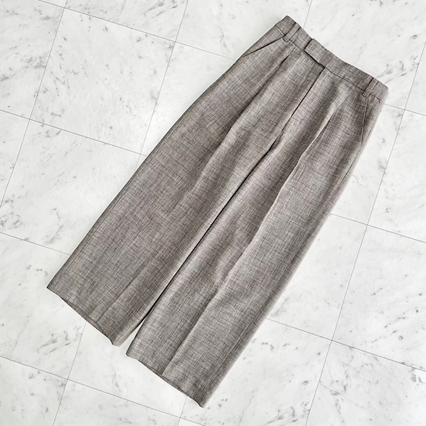 美品 アーバンリサーチ DOORS ワイドパンツ レディース グレー 36 793拍卖