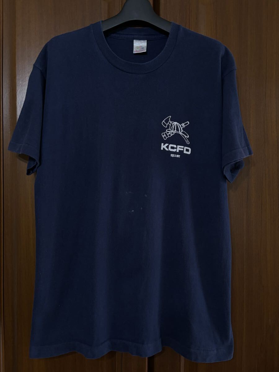 フルーツオブザルーム アメリカ製 90年代 Tシャツ ネイビー L拍卖