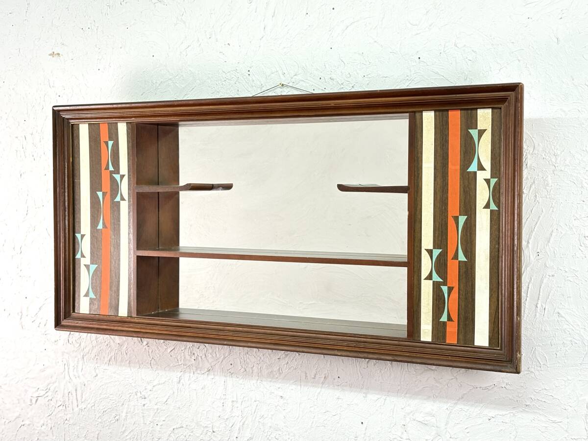 ビンテージ 60's TURNER社製 シャドーボックス ターナー インテリア ミッドセンチュリー 鏡 ミラー アンティーク 棚拍卖