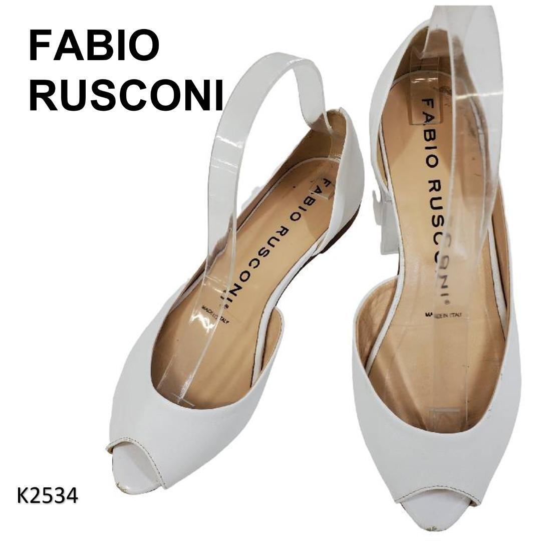 ファビオルスコーニ オープントゥ セパレート 本革 レザー フラット EU36拍卖