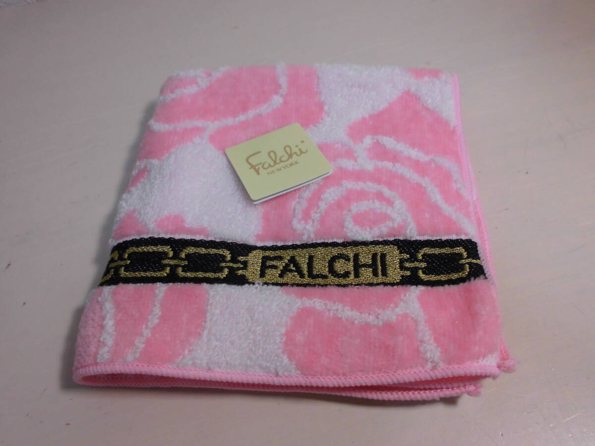 送料140円~ Falchi ファルチ タオルハンカチ 薔薇 ピンク系 NO31104拍卖