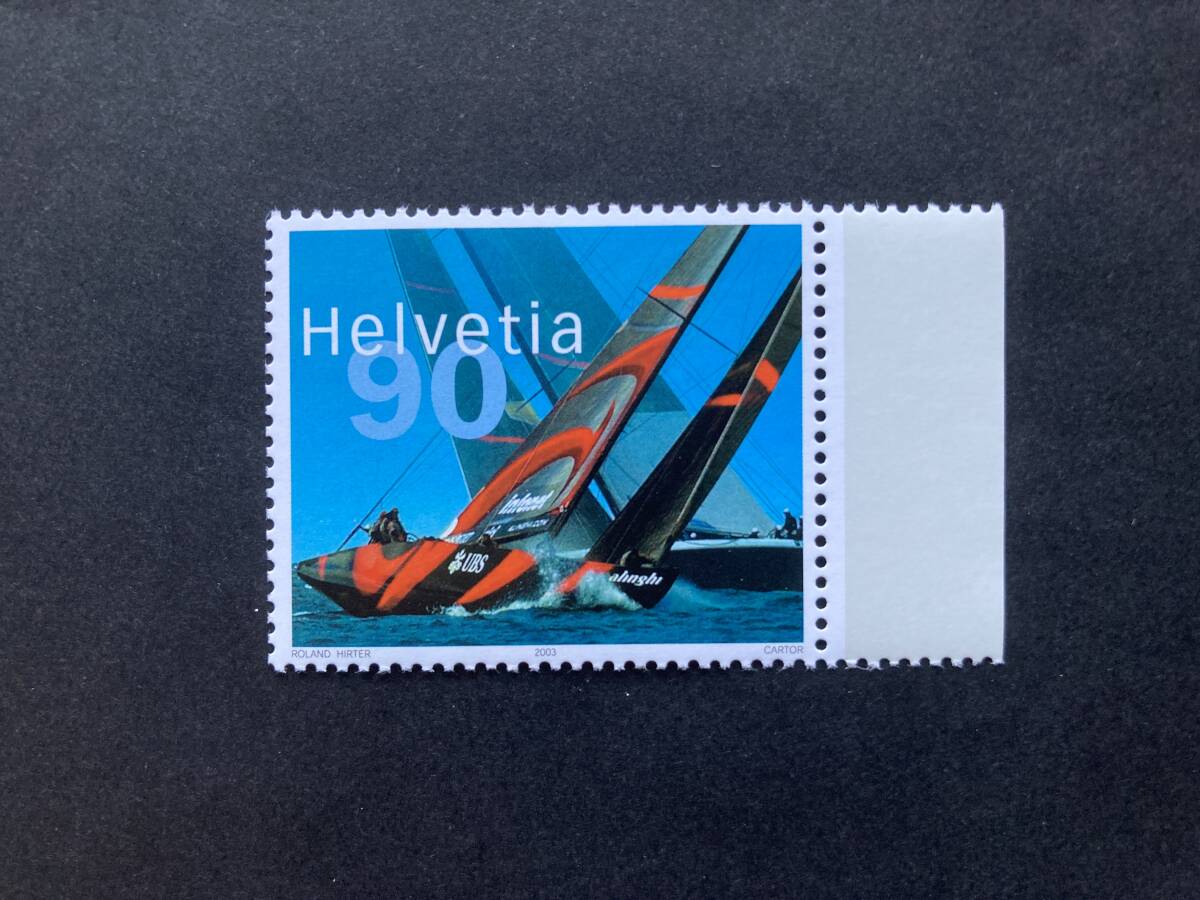 外国切手: スイス切手 「アメリカズカップ」1種完 未使用拍卖