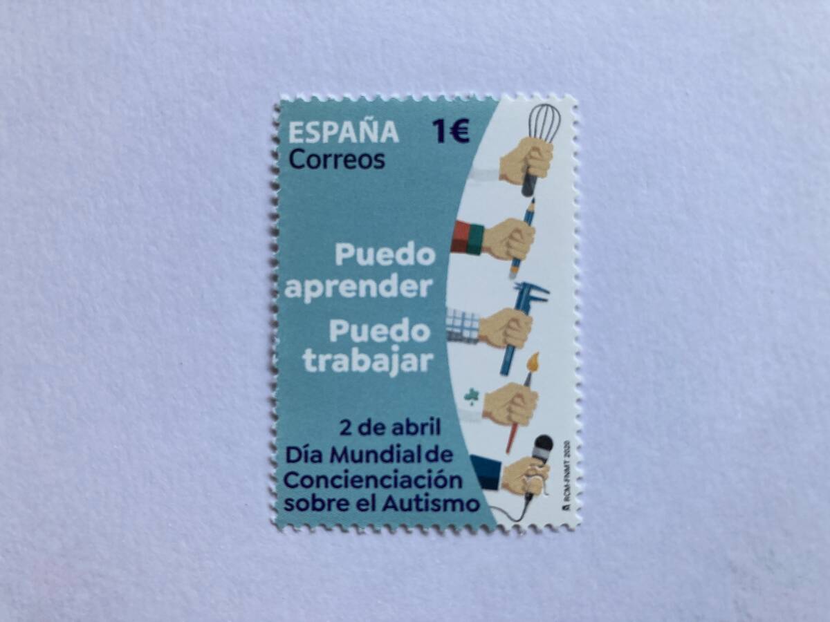 外国切手: スペイン切手 「世界自閉症啓発デー」1種完 未使用拍卖