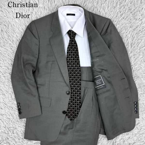《良品》 クリスチャンディオールムッシュ ビジネススーツ メンズ カーキー ■K3-0097拍卖
