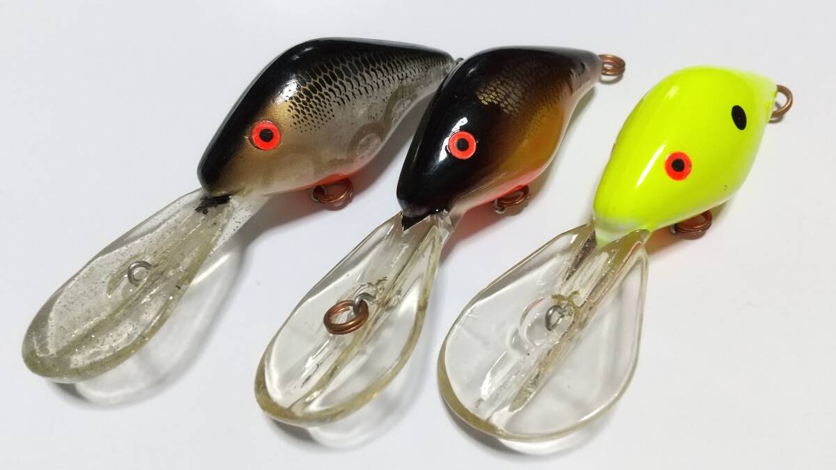 F マンズ 15+ チャートなど 3個 DIVES to 15feet リップまで全長9cm Mann's ディープ クランク CRANK MANNS BOX保管未使用品拍卖