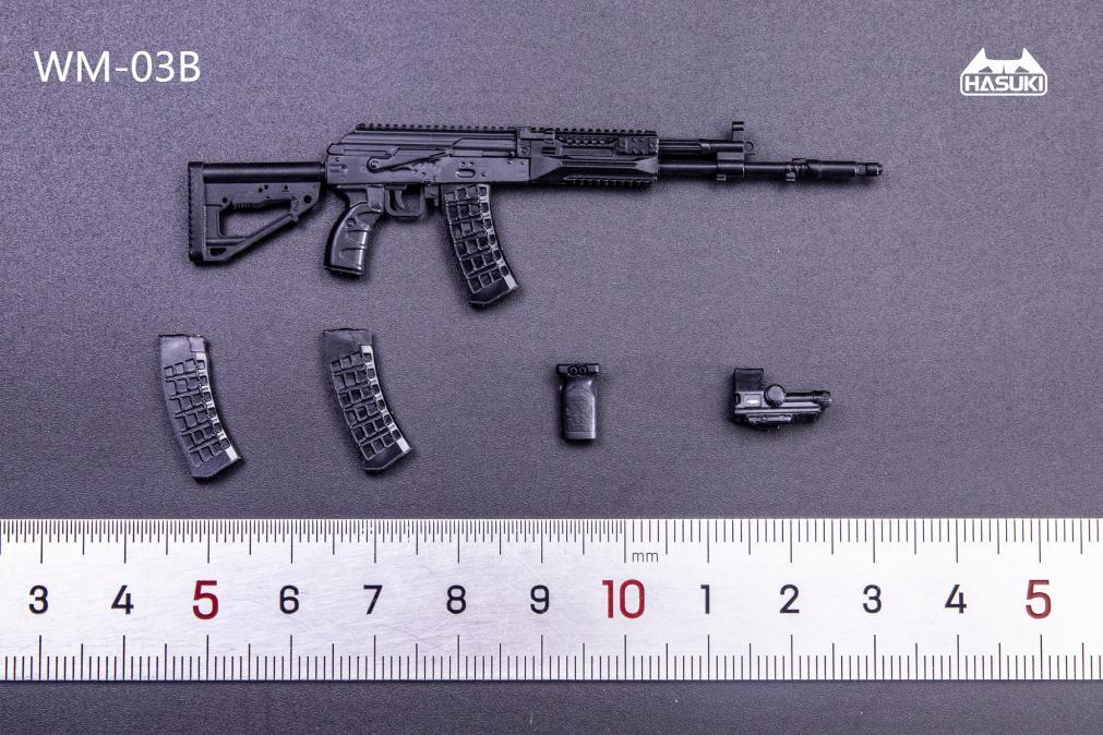 1/12 HASUKI 男性フィギュア 女性フィギュア WM-03B AK-12 ライフル 装備セット拍卖