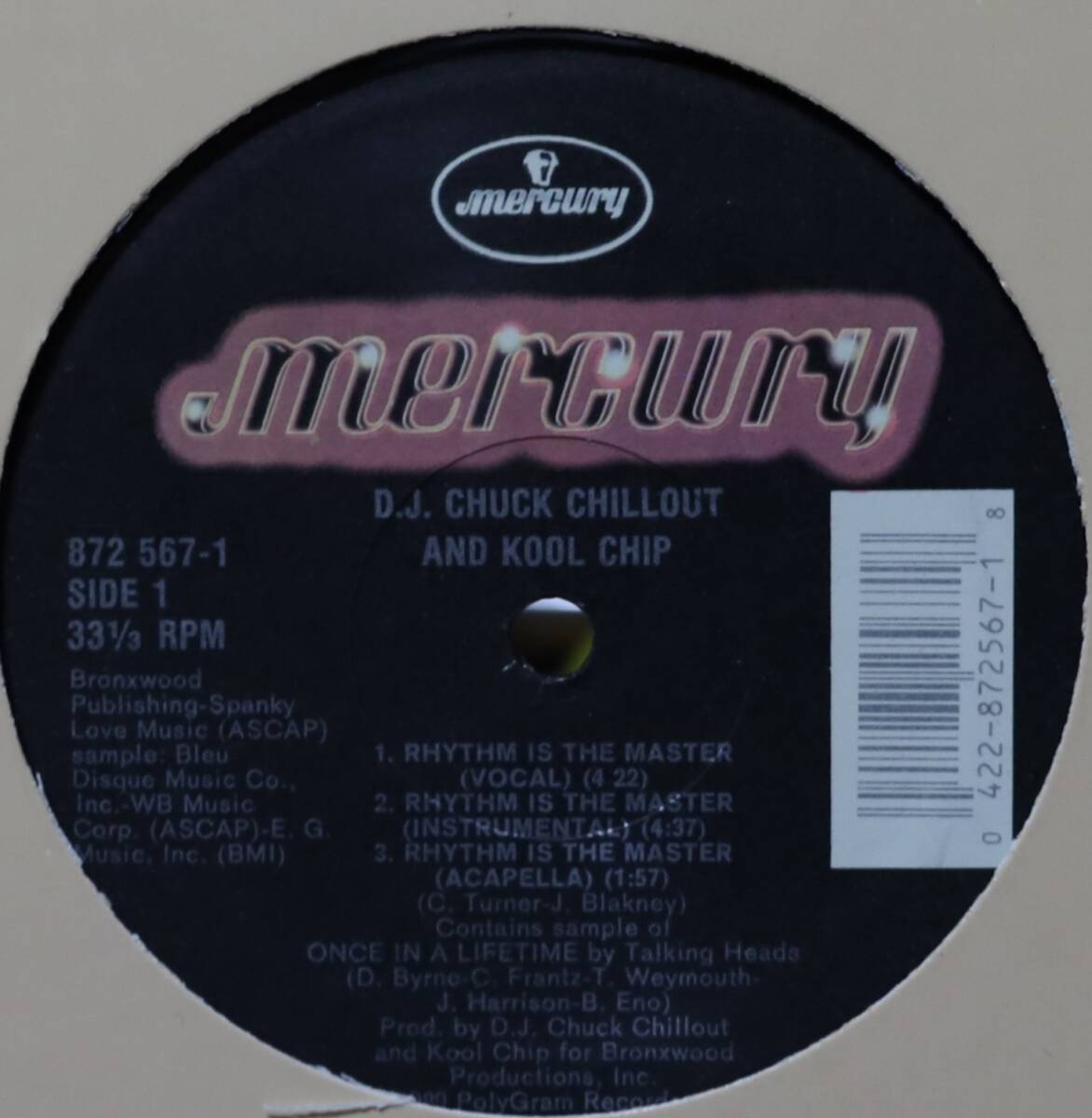 【廃盤12inch】D.J. Chuck Chillout And Kool Chip / Rhythm Is The Master拍卖