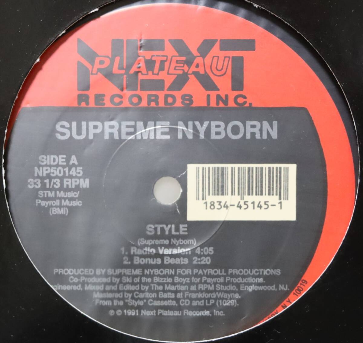 【廃盤12inch】Supreme Nyborn / Style / Not The One To Dis拍卖