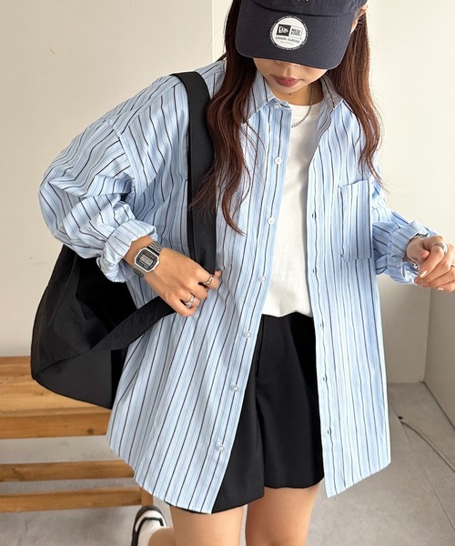 「DISCOAT」 長袖シャツ FREE サックスブルー レディース拍卖