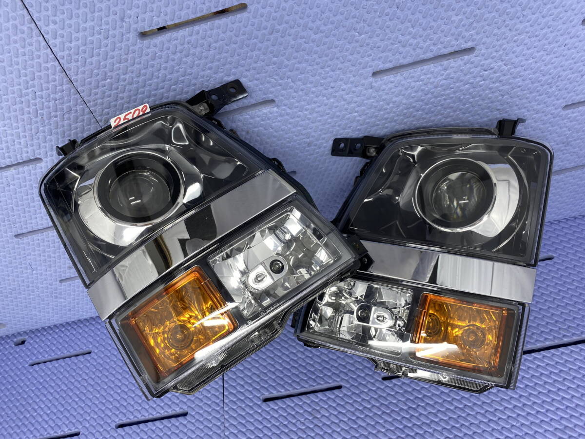 2509 * 美品/破損無 ワゴンR RR MH22S 後期 ヘッドライト 左右 コイト 100-59052 キセノン HID レベ付 拍卖