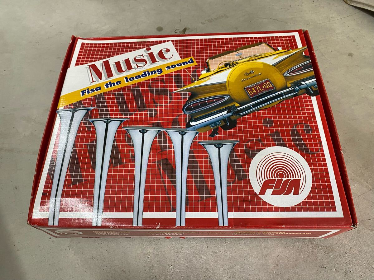 ミュージックホーン 3連ラッパ エアホーン 鉄ラッパ イルソラパッソ FISA 暴走族 cbx400 gs400 z400gp z400fx gpz400 cbr400 xj400拍卖