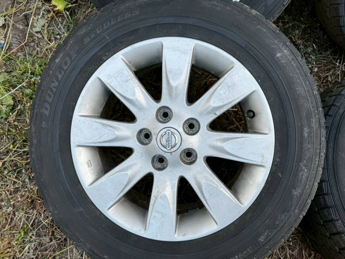 Y1303 215/65R16 98Q ダンロップ DUNLOP 2005年 PCD114.3 5H 6.5J +45 4本セット 拍卖