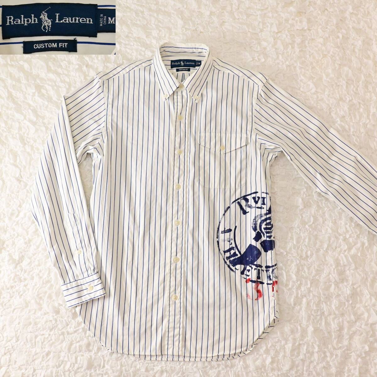 D4 Men M ラルフローレン インパクト21 レトロ 長袖シャツ拍卖