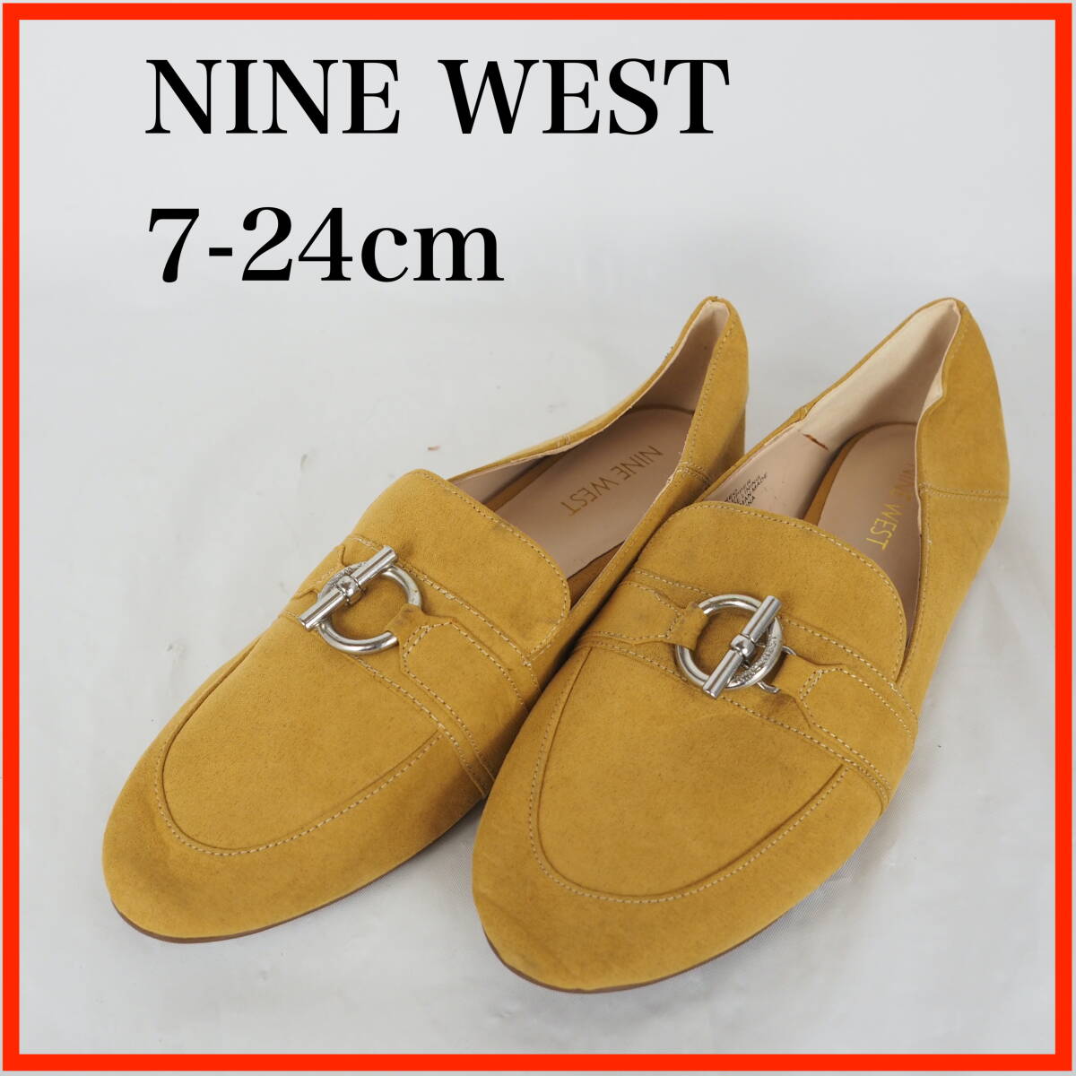 OK4292*NINE WEST*ナインウエスト*レディースシューズ*7-24cm*マスタード色拍卖