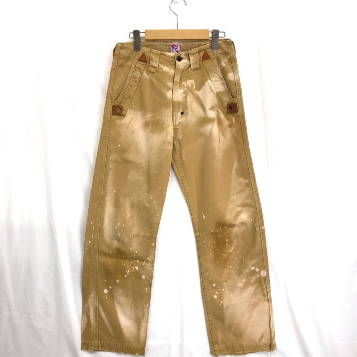 JZ0589★Prps 紫製品 : ヴィンテージ加工パンツ★28★キャメルブラウン系 ピーアールピーエス拍卖