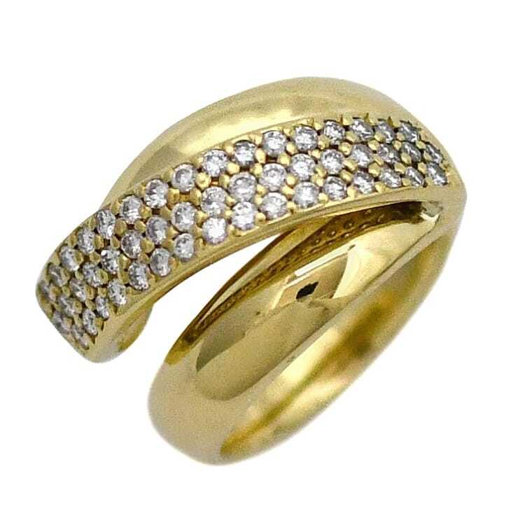 リング f-23555 イエローゴールド YG 指輪 JP12号 K18 750 ダイヤモンド Sランク 新品 仕上げ済み拍卖