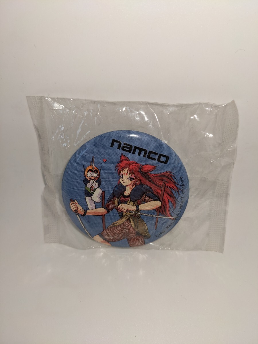 m1 ナムコ アクションゲーム『超絶倫人ベラボーマン』缶バッジ ベラボーマン、彼の相棒であるアルファー遊星人 当時物 非売品拍卖