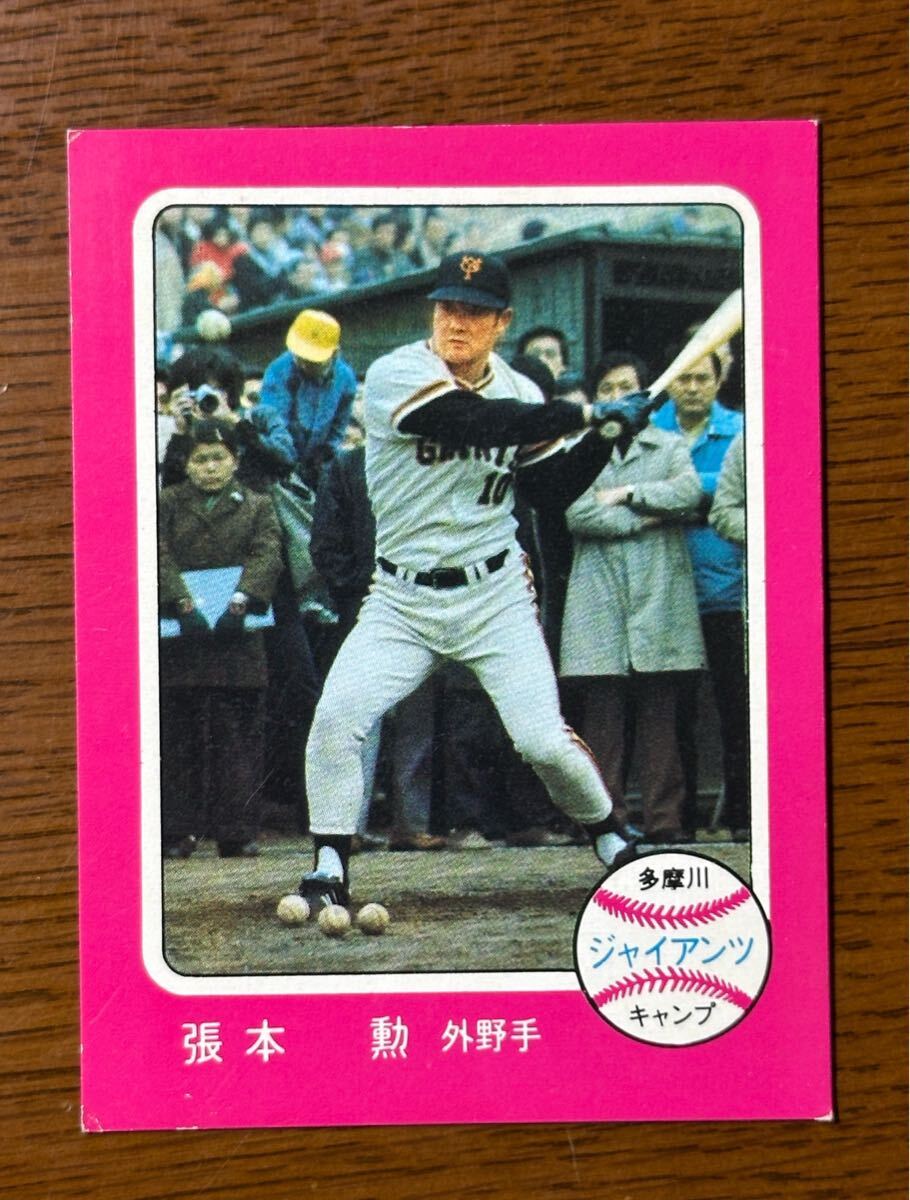 カルビー プロ野球カード ‘75年 No.361 張本勲(巨人)キャンプシリーズ 赤枠版拍卖