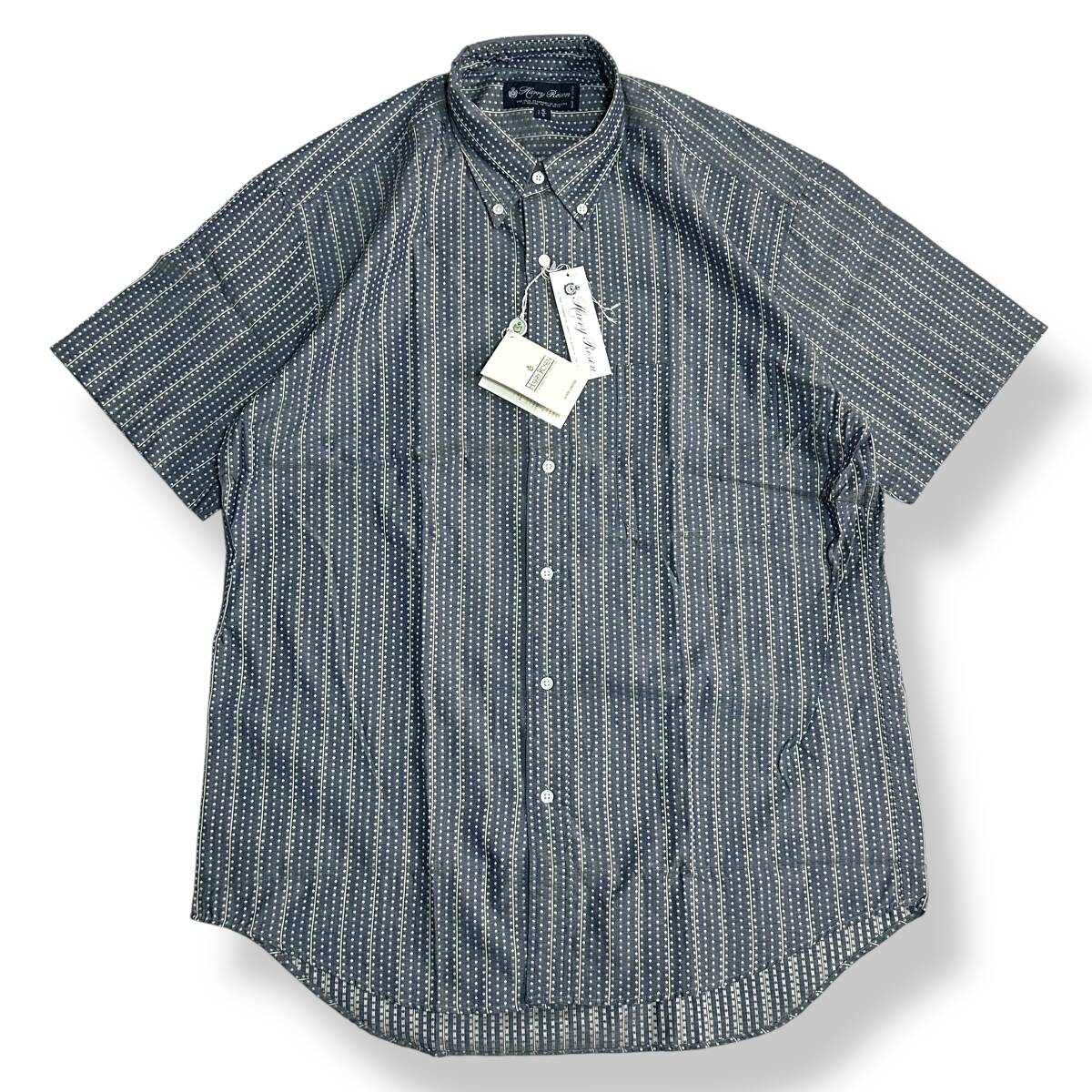 秀逸 未使用【Harry Rosen】90s VINTAGE 総柄 ビンテージボタンダウンシャツ ハリーローゼン 高品質 コットン100% レトロ古着拍卖