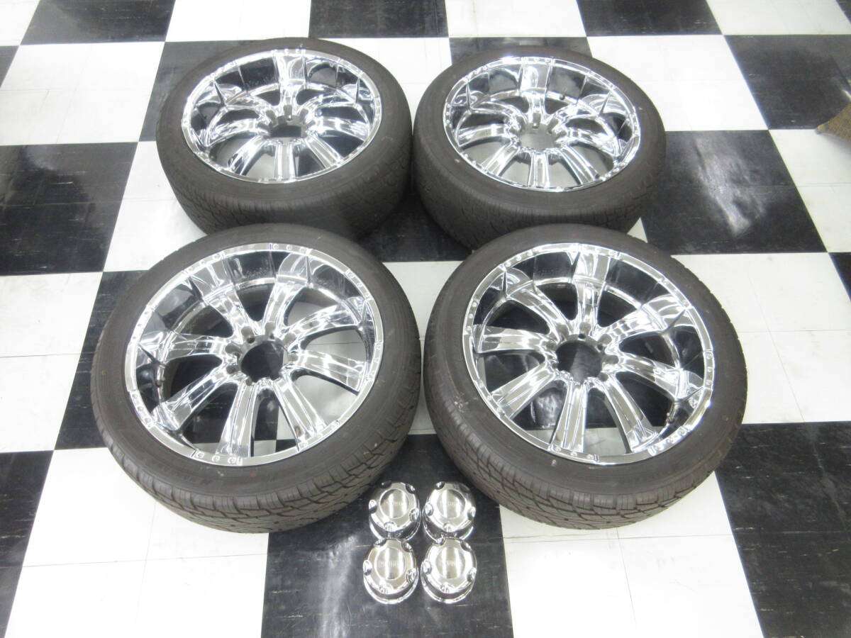 【中古】 ハマーH2 HUMMER H2 Incubus 24インチ クロームホイール+タイヤセット 295/40/24 バリ山拍卖