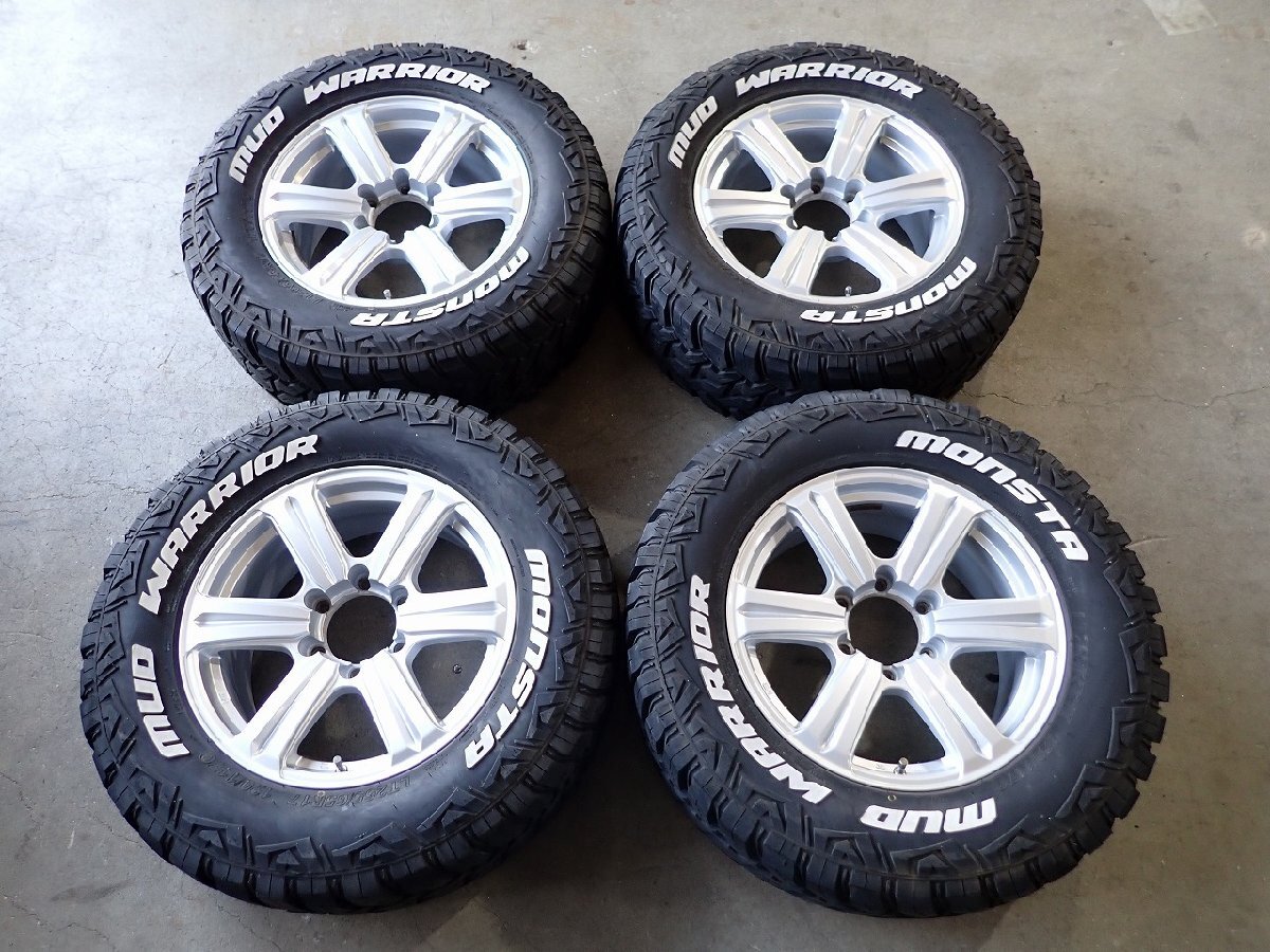 YS18912【送料無料265/65R17 120/117LT】サーフ プラド パジェロなど 中古夏タイヤセット ■17×7.5J 139.7/6H ET25■ ※個人宅配達不可拍卖